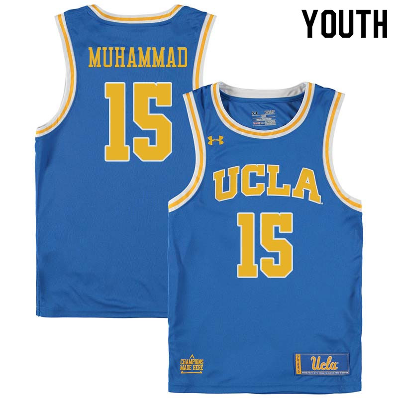 Youth #15 Shabazz Muhammad UCLA Bruins College Basketball Jerseys Sale-Blue - Click Image to Close